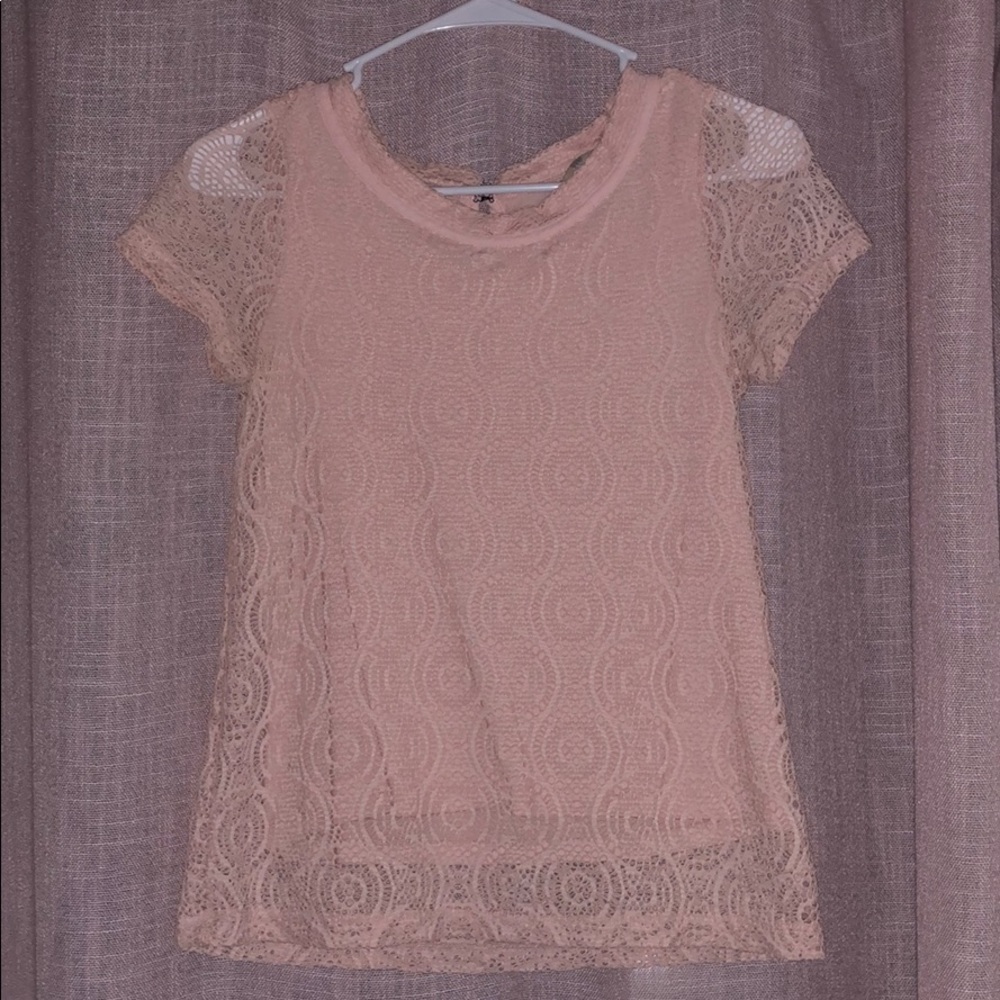 Pink Lace Blouse